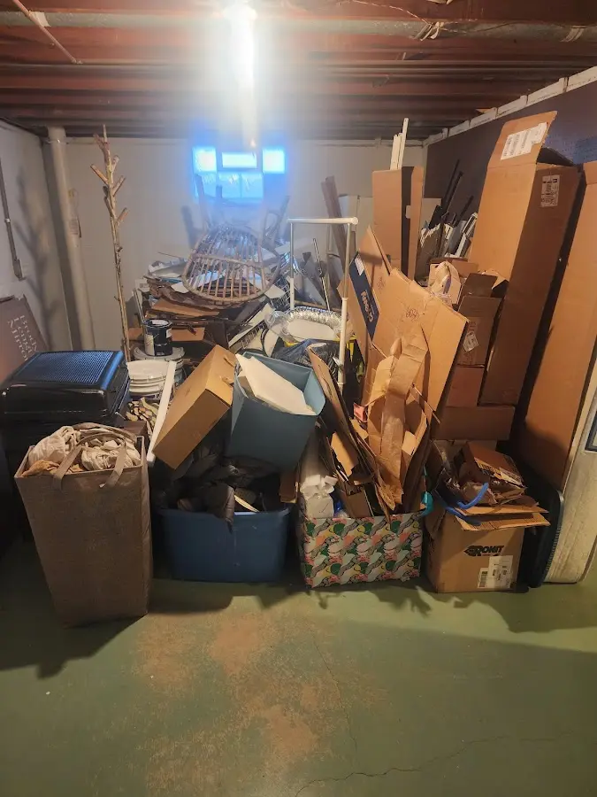 Roll-off dumpster container at job site for 20 Yard Dumpster Rental in Sheboygan Falls